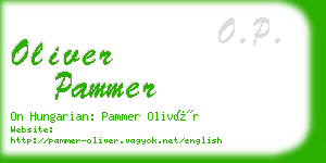 oliver pammer business card